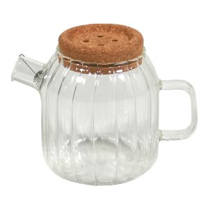 قوری پیرکس چوب پنبه خط دار