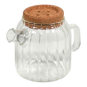 قوری پیرکس چوب پنبه خط دار